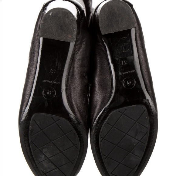 CHANEL Tall Over-the-Knee boots w/patent trim HOT! - Picture 5 of 13